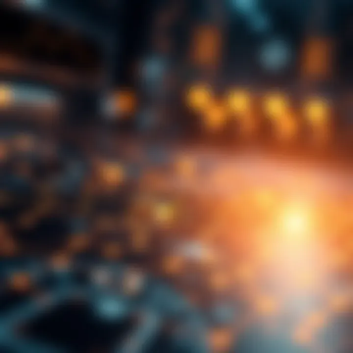 Abstract visual of technology behind blockchain