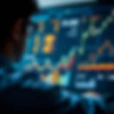 A person analyzing investment goals with charts
