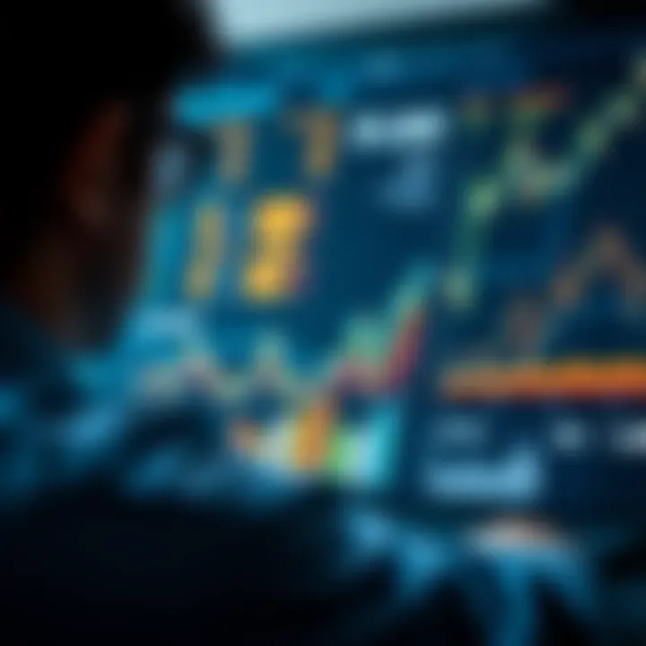 A person analyzing investment goals with charts