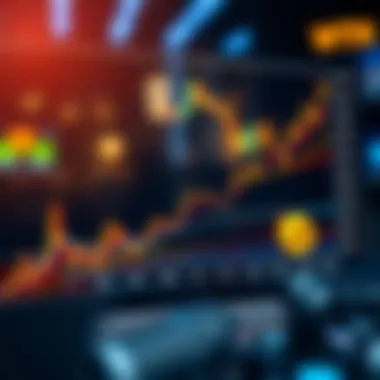 Graph displaying market trends of various cryptocurrencies