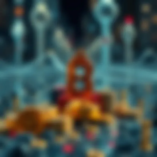 Visual representation of blockchain technology