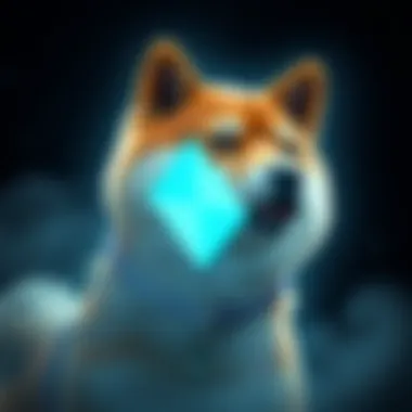 Dynamic Shiba Inu logo representing the cryptocurrency market