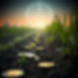 Conceptual representation of stablecoins in the cryptocurrency market