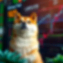 Graph depicting stock market trends alongside Shiba Inu performance