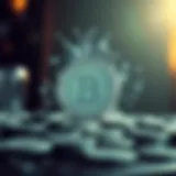 Conceptual visualization of digital currency transformation