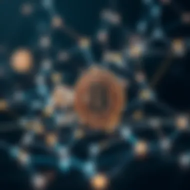 Digital representation of a blockchain network showcasing complexity