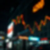 Visual representation of stock market volatility