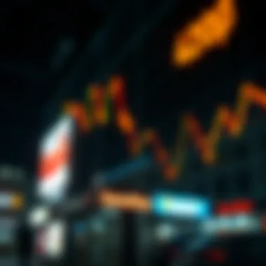 Visual representation of stock market volatility