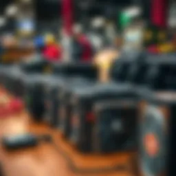 Diverse ASIC miners on display