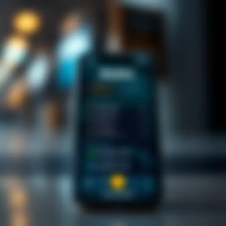 Digital wallet app interface on a smartphone