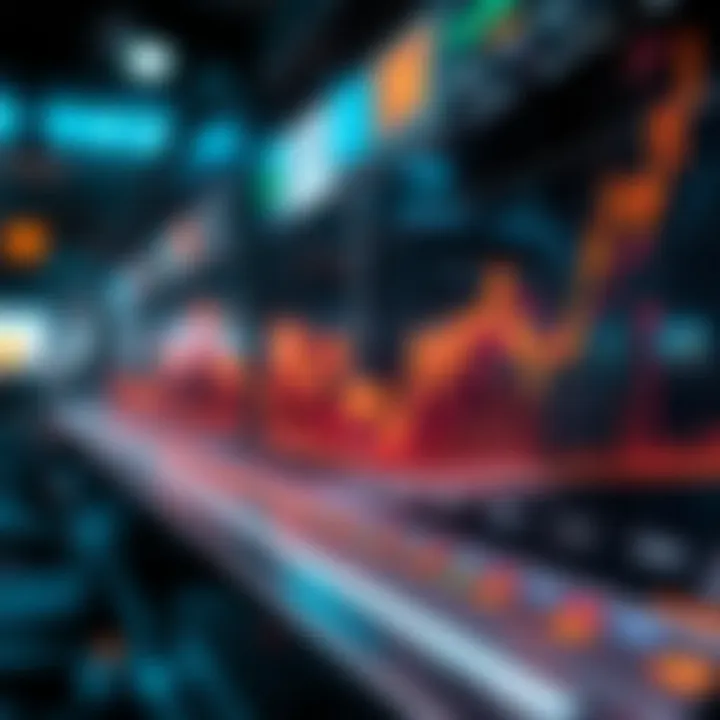 Graph showing cryptocurrency price fluctuations