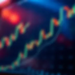 Detailed view of candlestick chart patterns