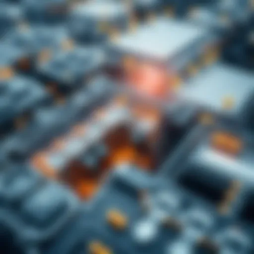 Aerial view of a large-scale crypto mining facility