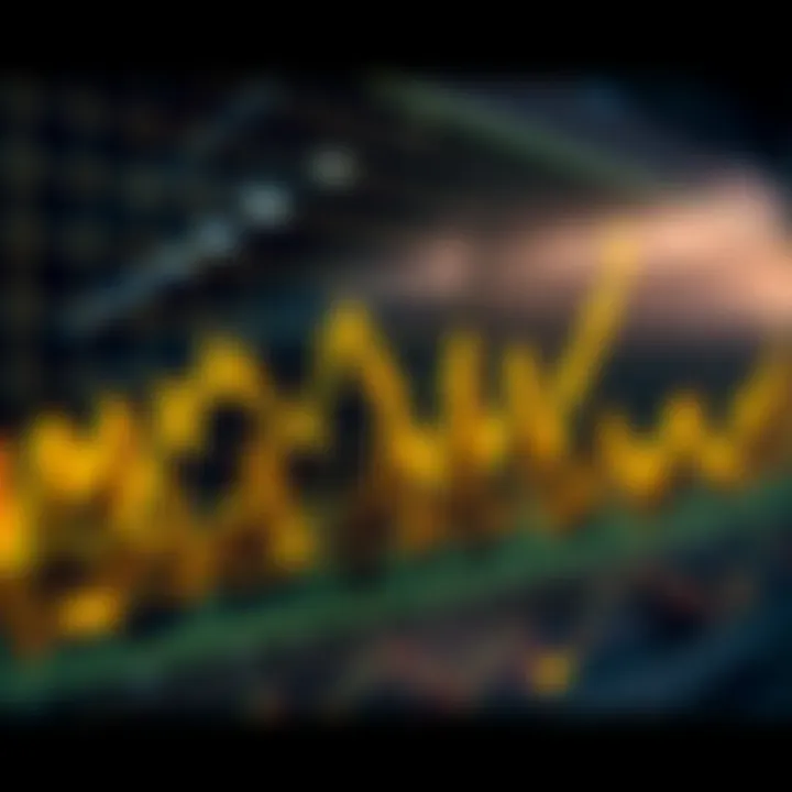 Graph illustrating cryptocurrency market trends