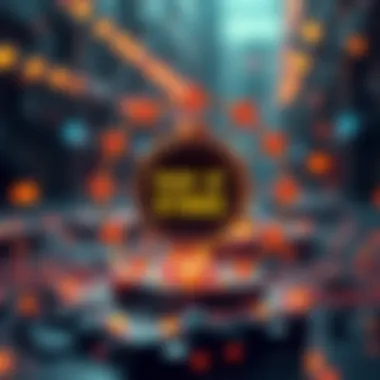 Proof of Stake Overview An illustration depicting proof of stake concept with interconnected nodes.