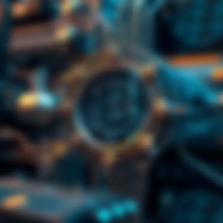 Diagram showcasing electronic currency mechanisms.