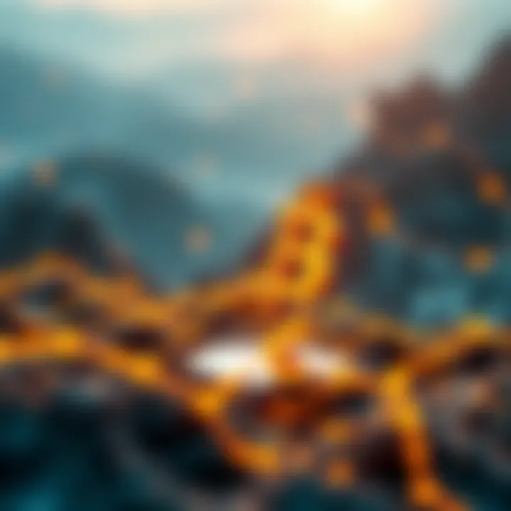 Visual representation of micropayment transactions in a digital landscape