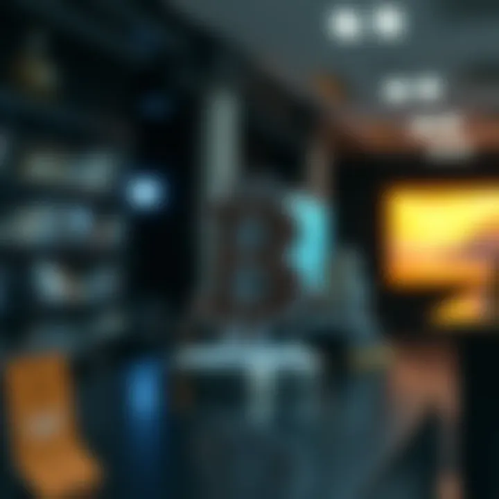 An abstract representation of blockchain technology in the art market.