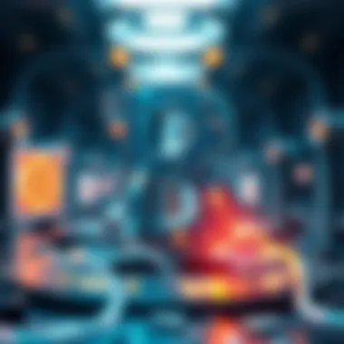 Blockchain Technology in NFTs A futuristic depiction of blockchain technology symbolizing its role in shaping the NFT landscape.