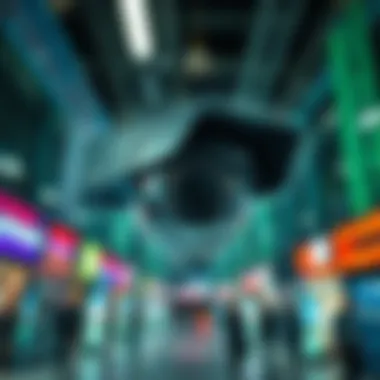 Illustration of advanced surveillance technology