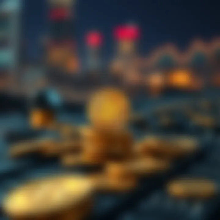 Conceptual representation of valuation factors in cryptocurrency