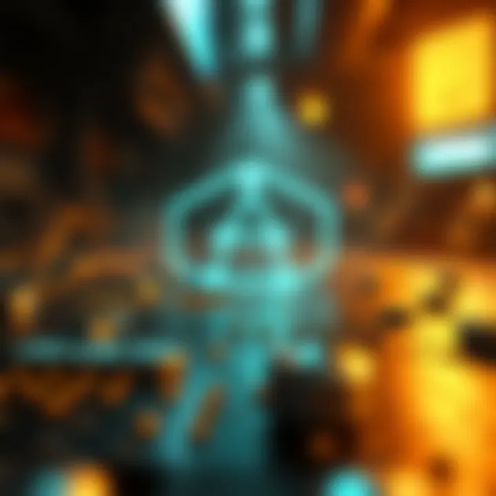 Visual representation of blockchain technology supporting Axie Infinity