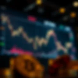 Graph showcasing cryptocurrency price trends
