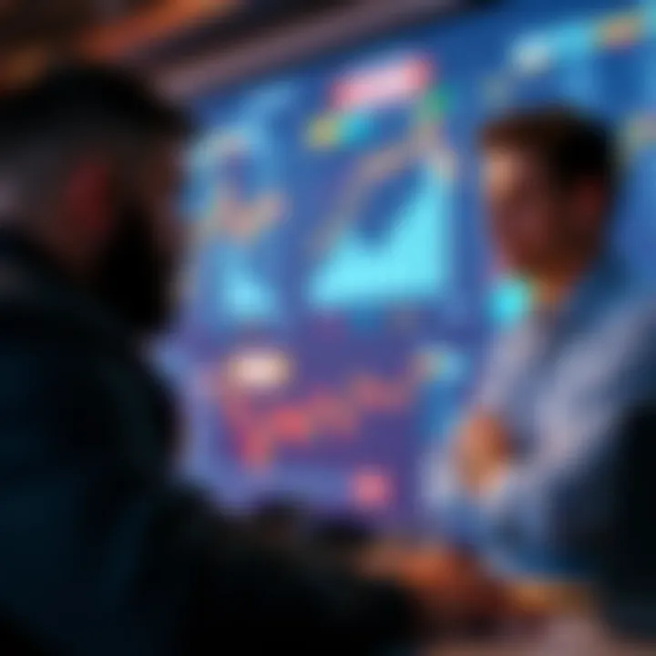 Venture capitalists analyzing cryptocurrency trends